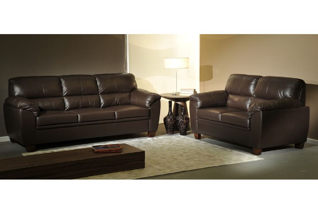 Conjunto Sofá Couro Legitimo 2 e 3 Lugares Aliás casadecasa